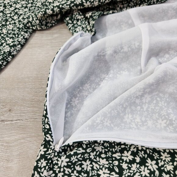 Lulus Green Floral Print Blooming Darlin Ruffled Mini Dress Womens Size M - Picture 11 of 15